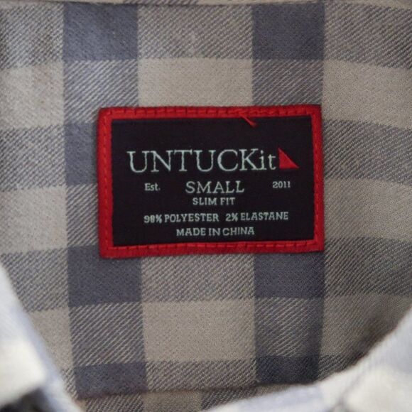 Untuckit Shirt Mens S Softest Lightweight Plaid Button Up Outdoors - Picture 3 of 3